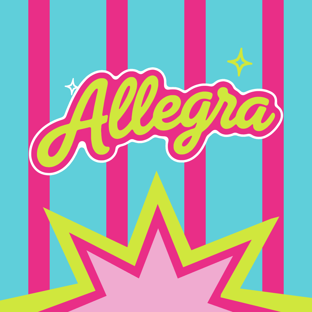 Allegra: scrunchies hechos a mano